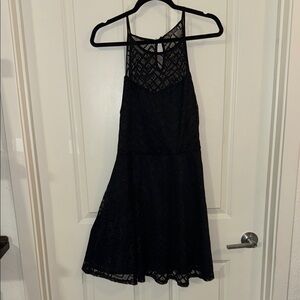 Lily Rose Black Halter Sundress Backless Cocktail